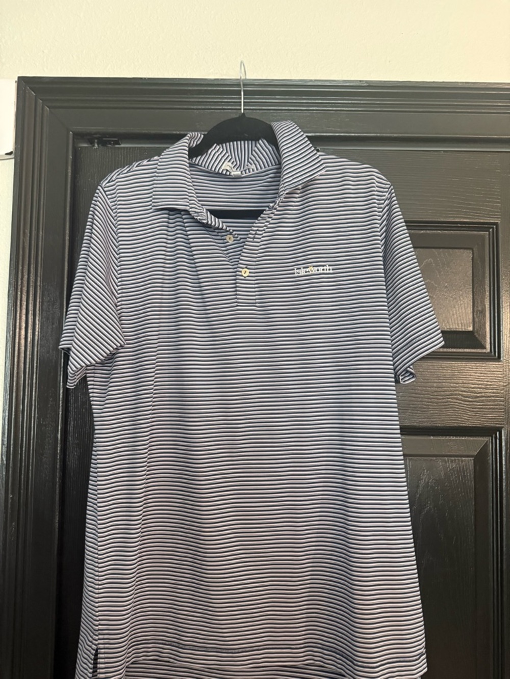 Isleworth stripped Navy and White Polo Shirt - Men